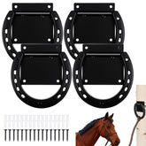 IANFAN horse tie ring in solid steel with 3x3-inch sizing for durable wall mounting.
