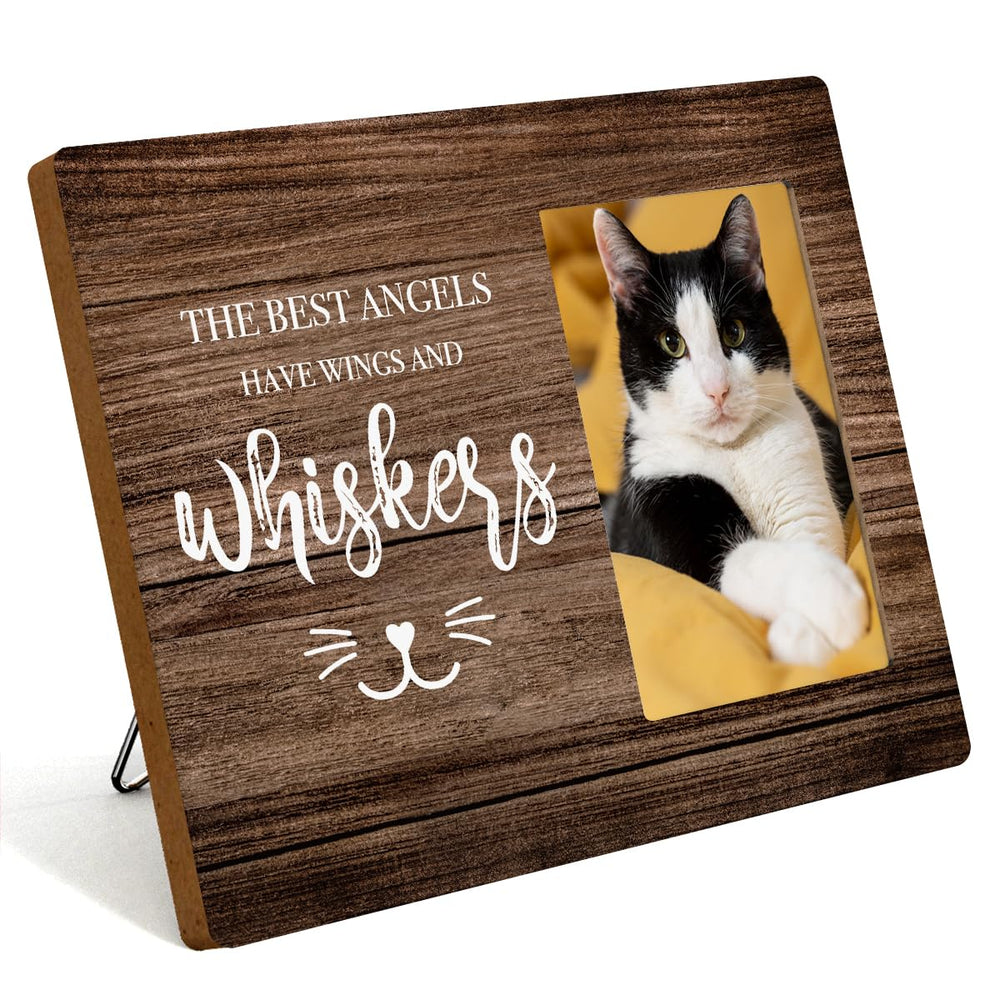 IAXIC Pet Memorial Frame front view highlights memory preservation for cherished cat photos.
