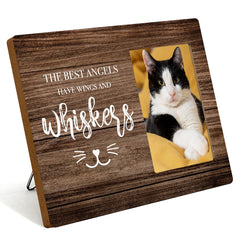 IAXIC Pet Memorial Frame front view highlights memory preservation for cherished cat photos.