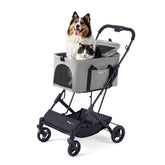 ibiyaya travois-stroller-frame delivers a smooth ride for medium pets on city streets