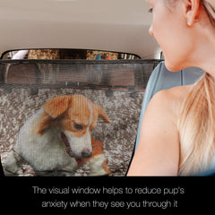 ibuddy truck seat cover-mesh-window promotes airflow and reduces anxiety
