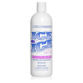 Chris Christensen Ice on Ice shampoo bottle front view highlighting strengthening formula for damaged coats.