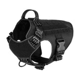 ICEFANG Tactical Dog Harness medium front view with handle enables controlled walking.
