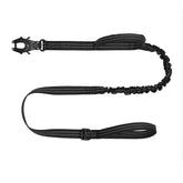 ICEFANG tactical dog leash front view showing secure heavy-duty buckle for reliable control.