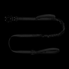 ICEFANG tactical dog leash shock-absorbing section reduces hand fatigue during pulls.