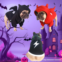 iChoue Bat Wing Dog Costume sewn ears and tail detail for a lifelike look.
