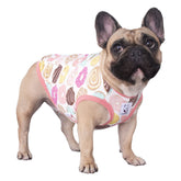 ICHOUE bulldog t-shirt sleeveless close-up highlighting breathable cotton for all-day comfort