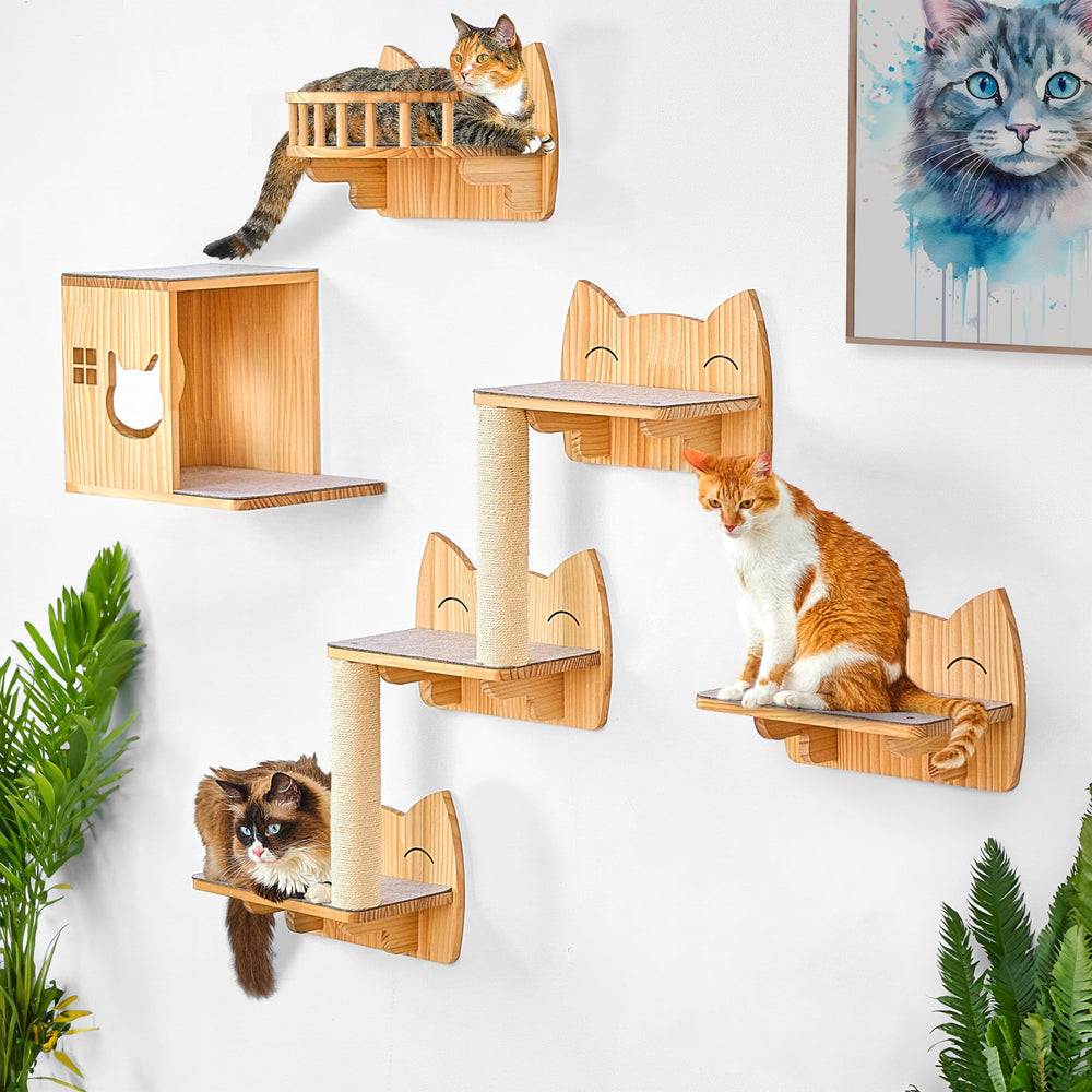IDAE-ORG Cat Wall Shelves condo provides a cozy hideaway for large indoor cats.