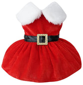 Idepet Christmas dog dress Santa suit full view for festive photos