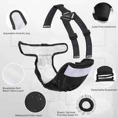 Idepet washable reusable dog diaper ready for machine washing