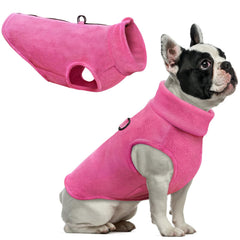 Idepet dog fleece vest back zip for easy on off during quick walks
