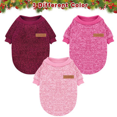 Idepet knitwear warm coat on dog — soft wool for warmth.