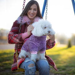Idepet pullover dog jumpsuit belly-opening design makes dressing quick and easy.
