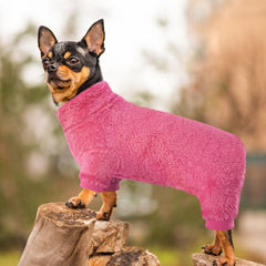 Idepet Velvet Dog Pajamas fabric closeup highlights plush fleece texture and softness.