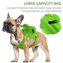 IDOMIK dog backpack frog-back view with durable design for outdoor use