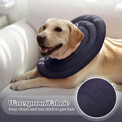 IDOMIK dog recovery collar adjustable strap view shows customizable fit.