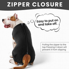 IDOMIK dog-recovery-suit abdomen and rear-leg protection during healing