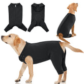 IDOMIK dog-recovery-suit front-view improves post-surgery comfort