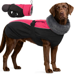IDOMIK Dog Winter Coat front view highlights warm, weather-ready protection for outdoor adventures