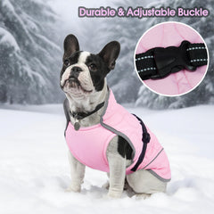 IDOMIK Dog Winter Jacket reflective strips for low light visibility