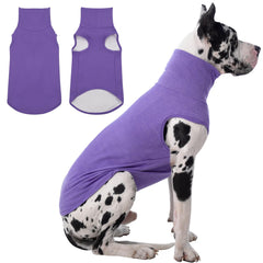 IECOii 4XL dog sweater pullover turtleneck purple for extra warmth during winter walks