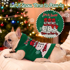 IECOii sweater with snowman print for festive photo moments