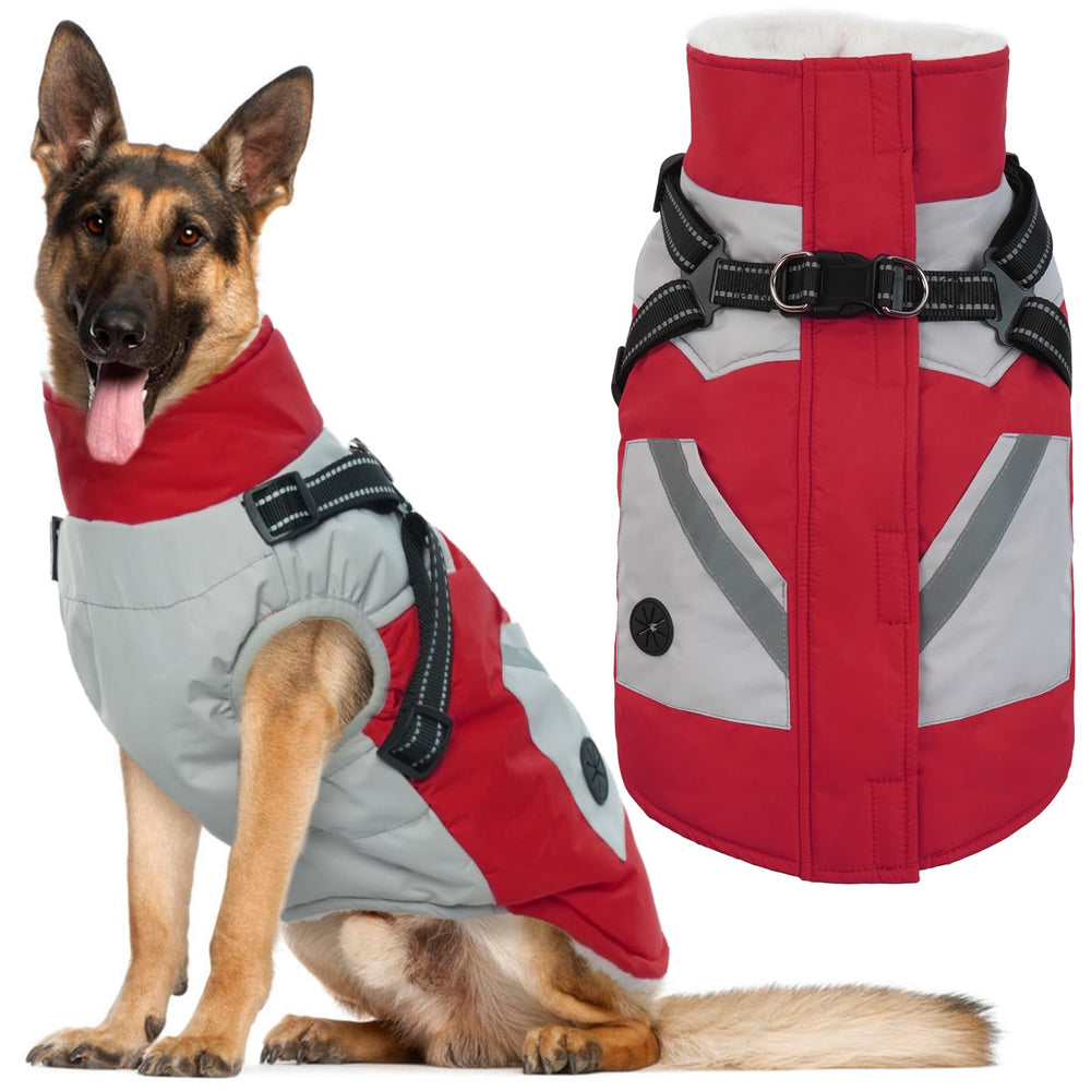 IECOii dog jacket XXXL front view with built-in harness for easy control during walks