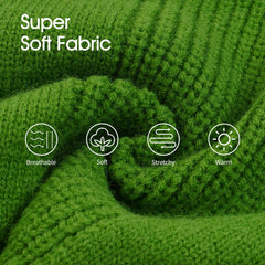 IECOii dog sweater green pullover design provides easy on-off for busy owners.