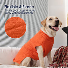 IECOii dog sweater orange abdomen opening simplifies bathroom breaks outdoors