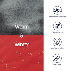 IECOii Extra Warm Dog Coat buckle strap and easy-on design