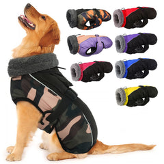 IECOii Extra Warm Dog Coat front view with buckle for easy on-off during walks