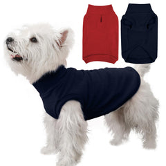 IECOii fleece dog sweater blue back view for cozy outdoor wear