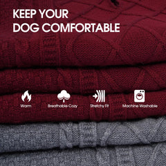 IECOii dog sweater leash hole design for easy walks