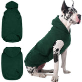 IECOii warm dog hoodie front view highlights cozy fleece for large breeds.