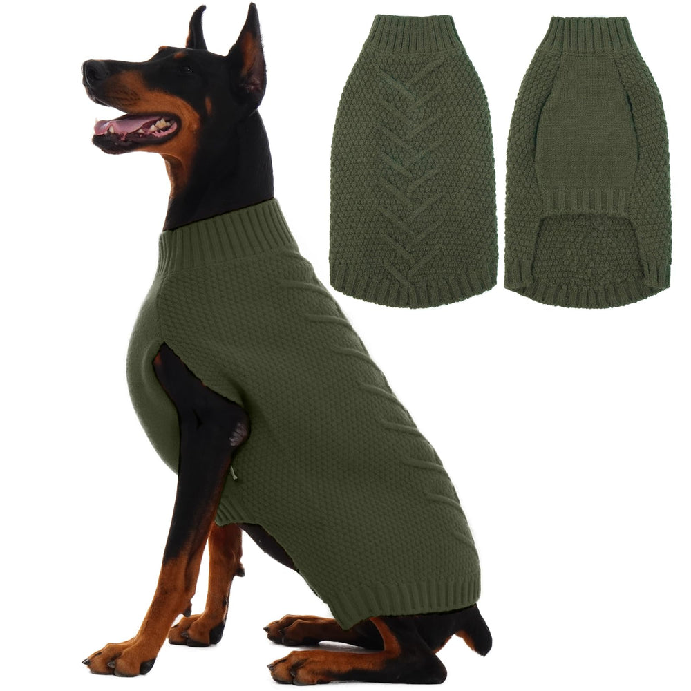IECOii XXL dog sweater in Arctic velvet fabric delivering soft warmth