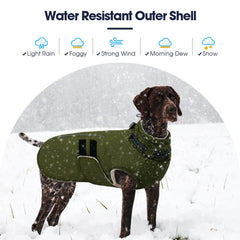 IECOii XXXL dog coat plush fleece lining adds cozy warmth