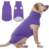 IECOii XXXL Dog Sweater purple front view provides cozy warmth for large breeds