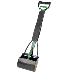 ienjoyed dog pooper scooper long-handle in action for easier yard cleanup