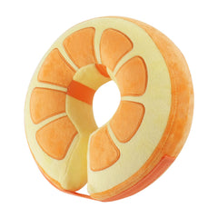 IEUUMLER inflatable recovery collar in orange, front view protects post-surgical wounds
