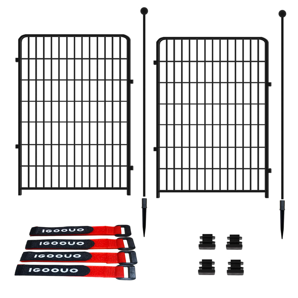 IGOOUO dog playpen outdoor 36-high secures medium and large dogs outdoors.
