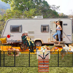 IGOOUO dog playpen with two doors improves convenient access during meals and play.