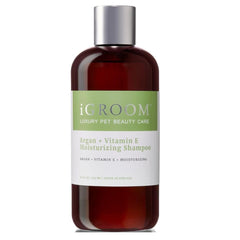 iGroom Argan+Vitamin E dog shampoo bottle for easy grooming and shine