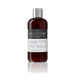 iGroom Charcoal Keratin Dog Shampoo bottle highlighting detoxifying formula for a refreshed coat.