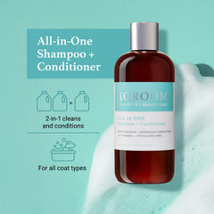 iGroom shampoo conditioner foam demonstrates easy bath experience and rinsing