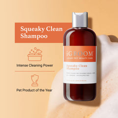 Close up of luxurious lather from iGroom Squeaky Clean for clean coats.
