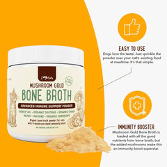 iHeartCats bone broth powder dispensing demonstrates easy sprinkle on cat food