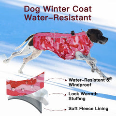IKIPUKO dog coat winter harness-design with secure leash attachment