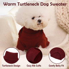 IKIPUKO dog sweater leash hole back enables easy leash access during outdoor walks.