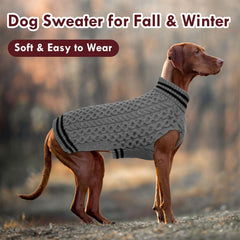IKIPUKO dog sweater XL grey side wear demonstrates easy on-off and flexible movement.