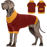 IKIPUKO large dog sweater front view for winter walks with cozy warmth